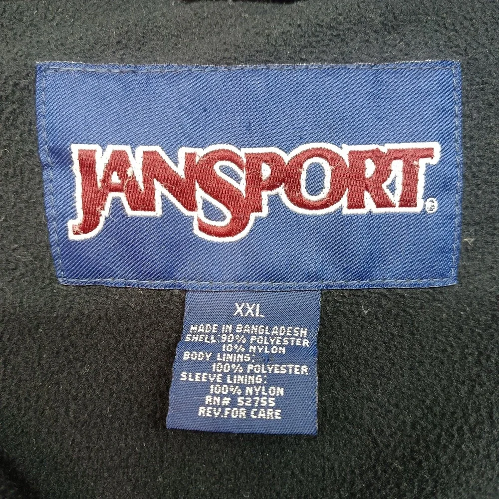 Vtg 90s Notre Dame JanSport Jacket Full‎ Zip Fleece Lined Adult XXL Green Suede